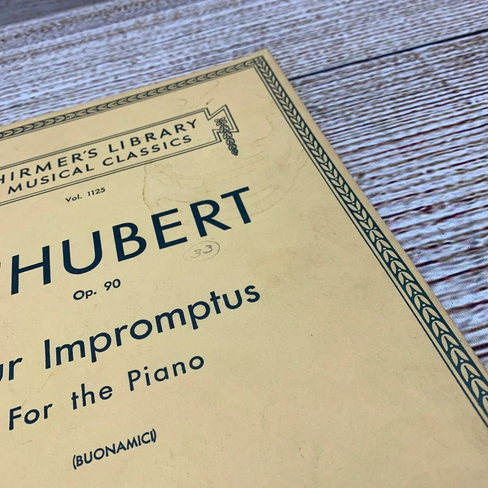 Schubert Four Impromptus Op 90 For the Piano Sheet Music G Buonamici C‎ 1897